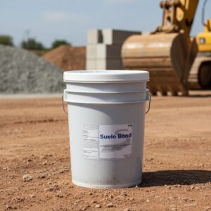 Suelo Bond supresor de polvo en terreno con maquinaria